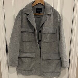 Sanctuary Fisher Car Coat Gray Womens Size Medium Jacket